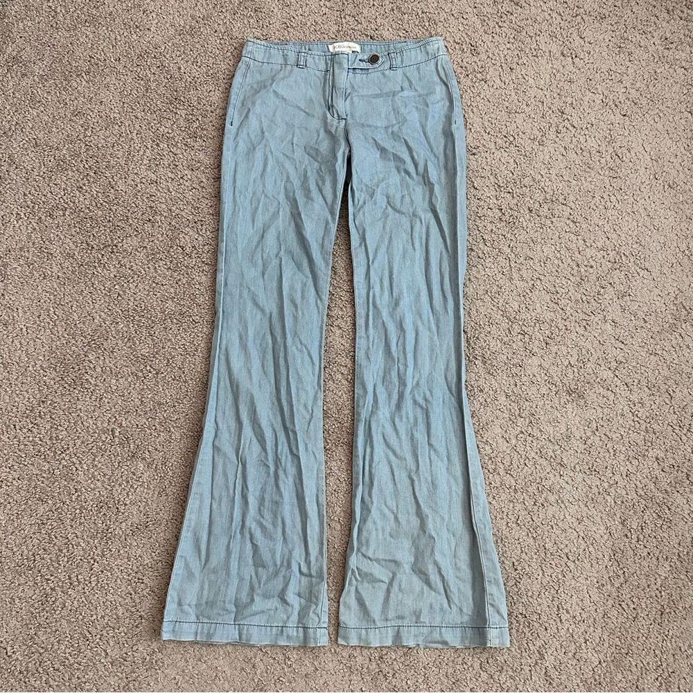 BCBGeneration Chambray Flare Pants Womens 24